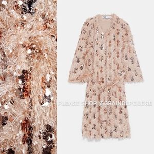 zara sequin fringe jacket
